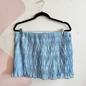 Abercrombie Fitch Mid Rise Sheer Ruched Mini Skirt Y2K 2000s‎ NWTS Large